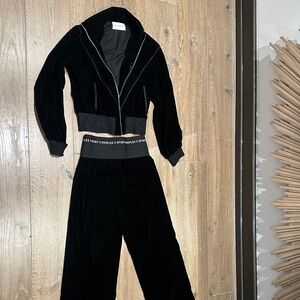 Women's Black Velour Tracksuit KOOPLES X SPORT